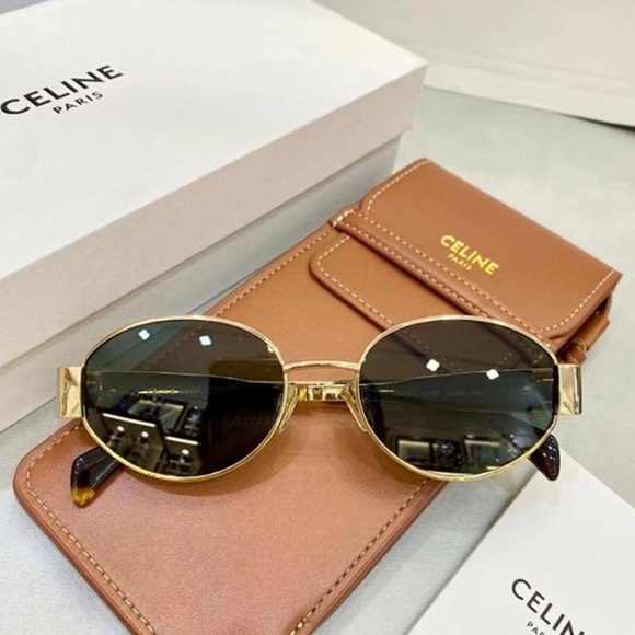 Celine Gold Sunglasses - Picture 1 of 5